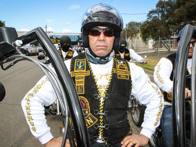 Amad ‘Jay’ Malkoun, former Comanchero president, on the club’s annual ride in 2012.