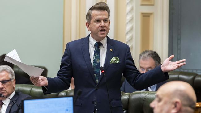 Deputy Premier and Planning Minister Jarrod Bleijie in Parliament. Picture: Richard Walker
