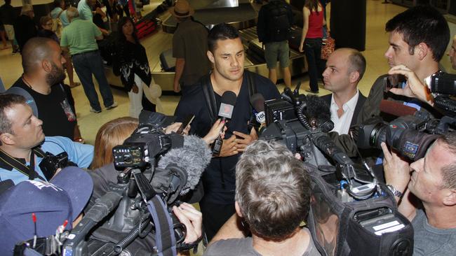 October 19th 2014 Picture Shows Aussie Rugby player Jarryd Hayne arriving at LAX to trey and play for the NFL