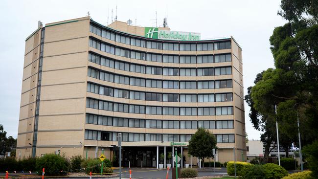 The Melbourne Airport Holiday Inn, where a worker at the hotel has tested positive to coronavirus. Picture: Andrew Henshaw