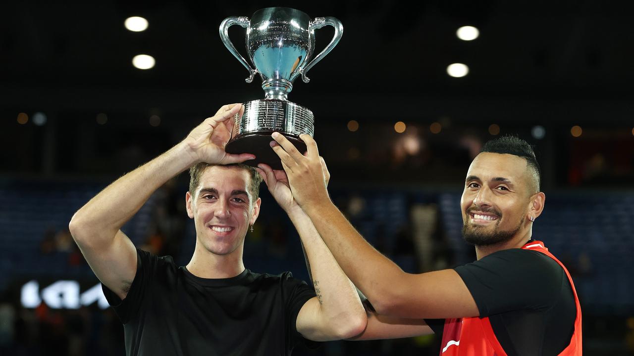Thanasi Kokkinakis and Nick Kyrgios will combine again in the Indian Wells doubles event. Picture: Michael Klein