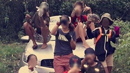 Cairns teens pose up on Instagram in front of an allegedly stolen car.