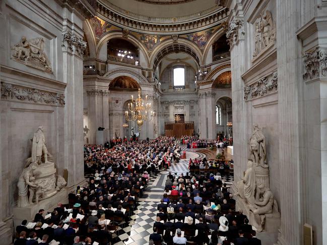 The 2000-strong congregation inside St Paul’s for the Church of England service. Picture: AFP