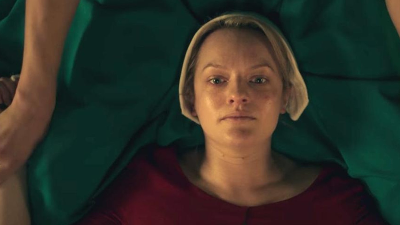 Moss plays a ‘handmaid’ in the show.