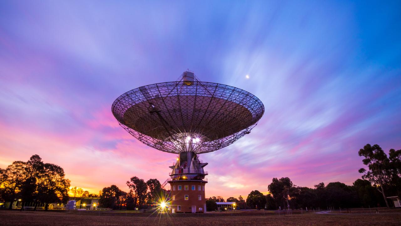 The Parkes Observatory in NSW was one of several radio telescopes used to receive live, televised images of the Apollo 11 moon landing on 20 July 1969. Picture: Jake Nowakowski