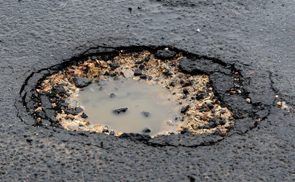 Riddled with potholes | Daily Telegraph