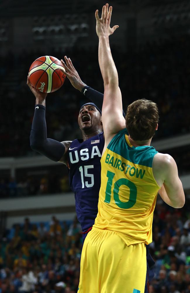 Carmelo Anthony’s three-point shooting was lethal to Australia.