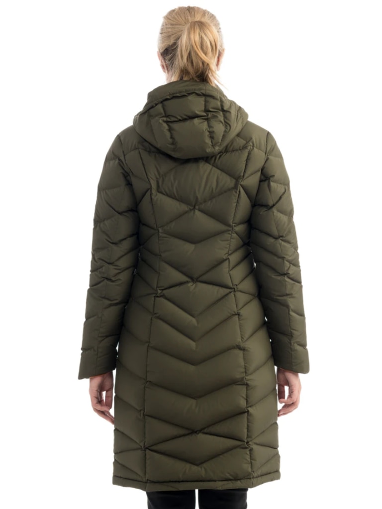 ladies longline down jacket