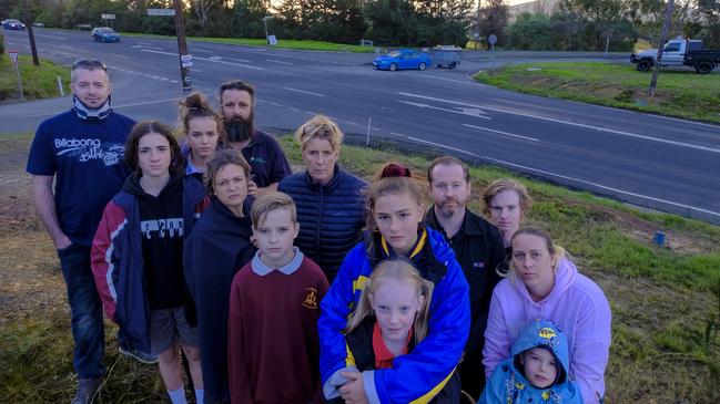 Seville East residents want immediate safety improvements to Warburton Highway. There have been nine crashes on this stretch of the road in five years. Picture: Luis Enrique Ascui