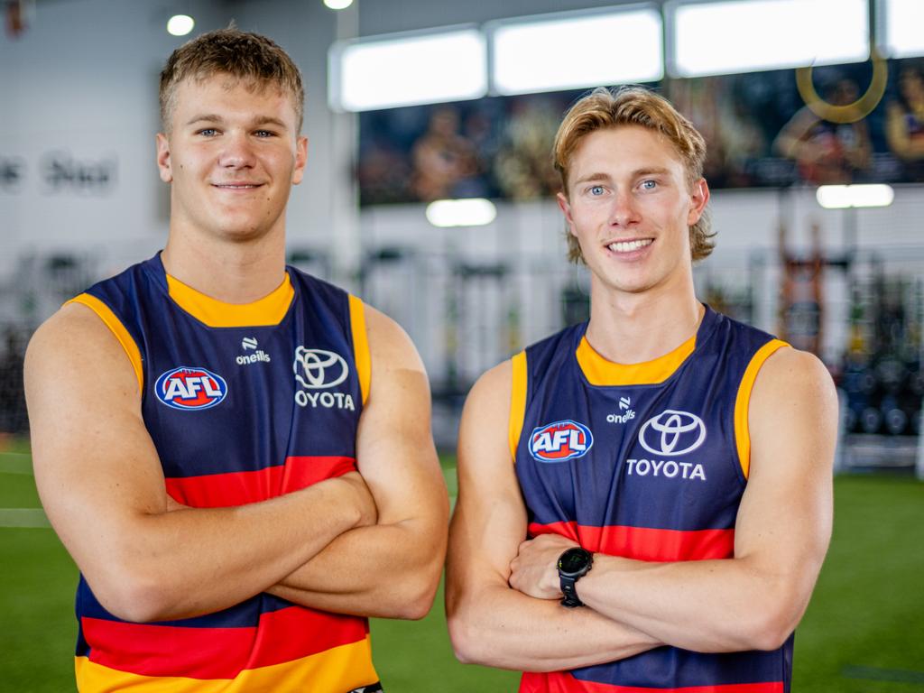 Tyler Welsh and Sid Draper. Picture: Adelaide Football Club.