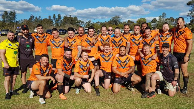 The Oaks Tigers reserve grade side finished as minor premiers after their 66-4 win over Campbelltown City. Picture: Steve Montgomery