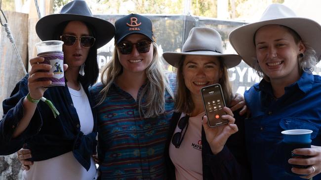 Zoom Stumer, Gruu Amey, Hayley Coleman and Megan Cummins at the 2023 Gympie Music Muster. August 24, 2023. Picture: Christine Schindler