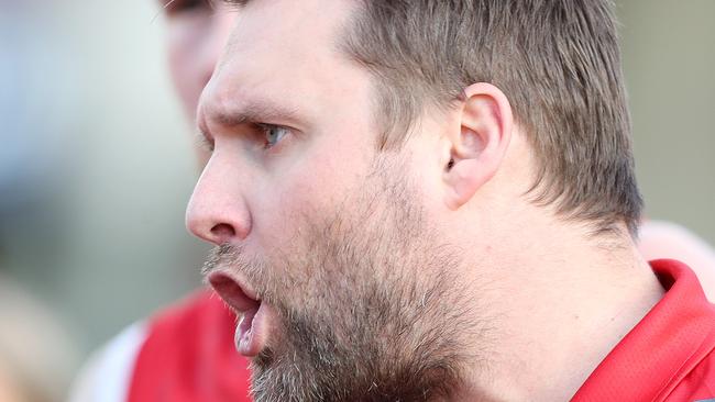 Roosters coach Jacob Surjan screams instructions to his players. Picture: Sarah Reed