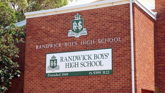 Randwick Boys High School at Randwick in Sydney.