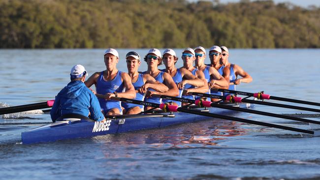 Nudgee College’s team in action in 2017. Picture: Darren England.