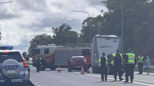 The Bruce Highway has been closed near Maryborough after a serious crash.