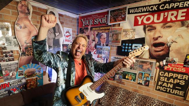 Warwick Capper rocks into his 60th birthday in the Capper Cave. Picture: David Caird