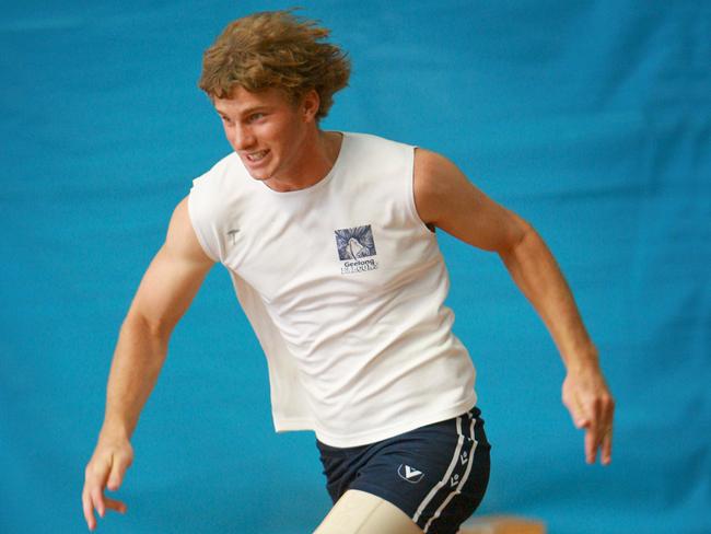 Lachie Henderson at a screening session.