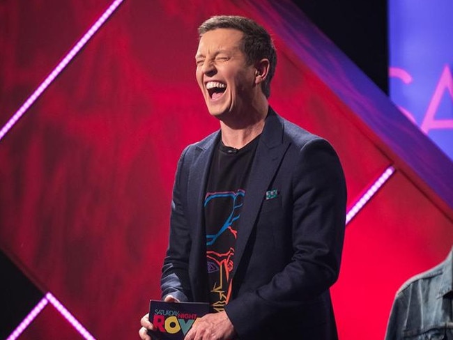 Rove McManus cracks himself up on Saturday Night Rove.