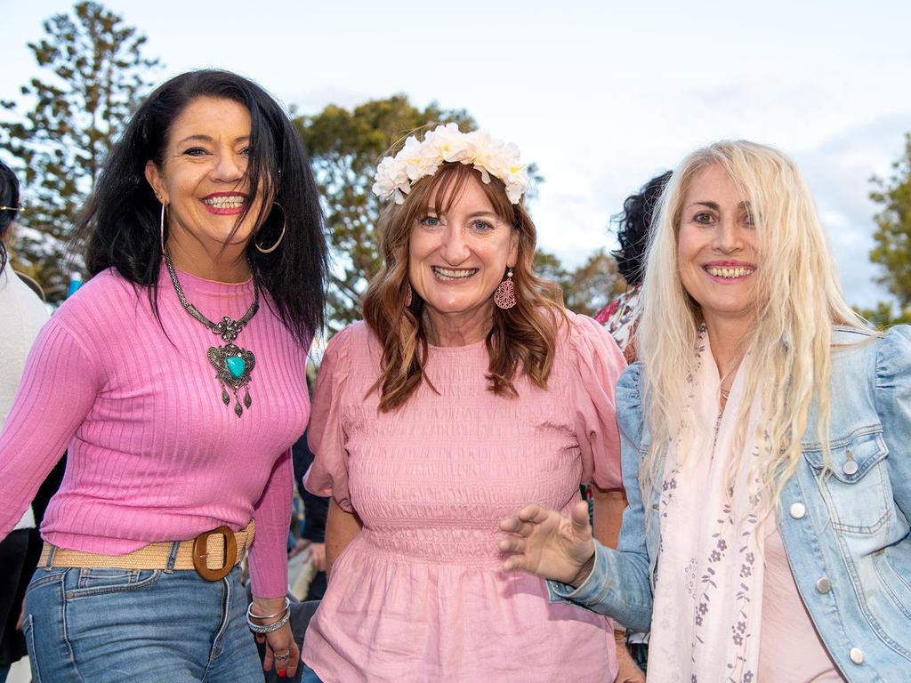 Jo Purtill, Kim Wildman and Shelley Myatt. Festival of Food and Wine, Queens Park, Toowoomba Carnival of Flowers. Saturday September 10, 2022 Picture: Bev Lacey