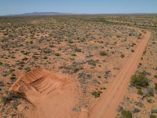 An independent review was launched after The Advertiser revealed sacred Adnyamathanha sites had been destroyed during unauthorised earthworks on the Nilpena Ediacara National Park and Beltana Station boundary. Picture: Supplied