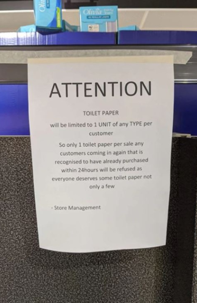 Aldi in the Sydney suburb of Epping put up this note. Picture: Facebook