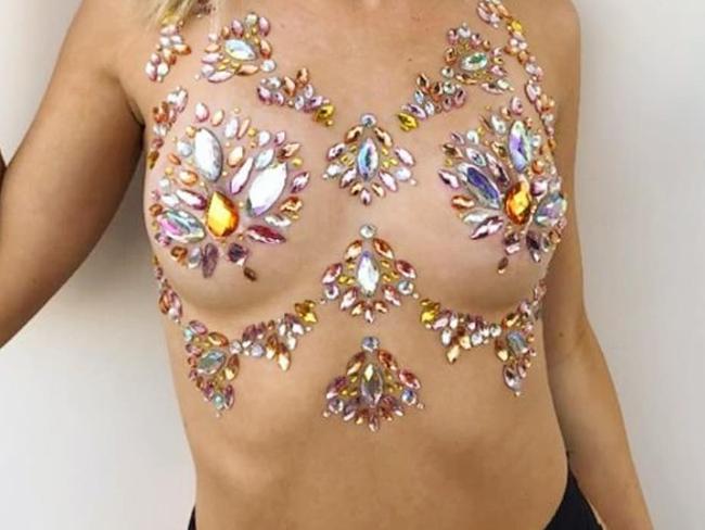 Glitter boobs have been quite the festival trend the past year