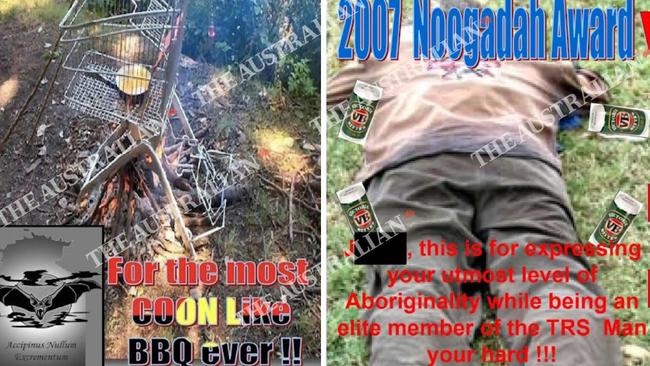 Two certificates from the 2007 NT Police TRG awards, which the NT ICAC commissioner has deemed to be 'racist'. Picture: Supplied