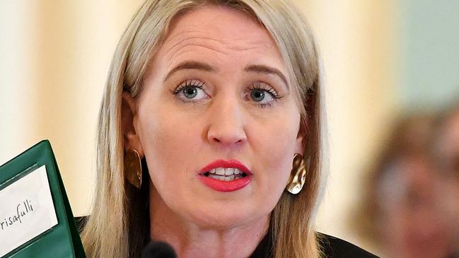 Queensland Minister Kate Jones says she is appalled by Fraser Anning’s appearance at the Melbourne rally. File picture 