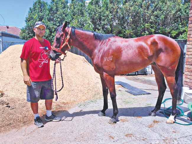 Trainer Paul Butterworth with She Salutes. Picture: Supplied.