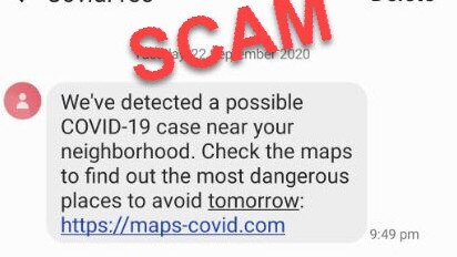 A new scam text message that impersonates government COVID-19 contact tracers is circulating.