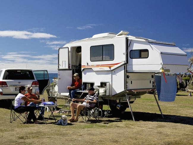 Campers at Penguin in Tasmania’s North-West. Picture: Tourism Tasmania &amp; Adrian Cook