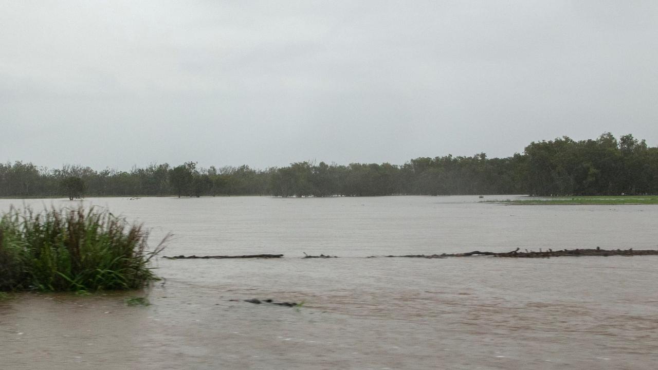 David Barwell captured this photo of flood waters rising at Lethebrook, about 5km south of Proserpine on the Bruce Highway, about 7.30am Saturday.