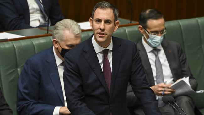 Federal Treasurer Jim Chalmers last week warned of higher inflation and lower growth. Picture: Getty Images