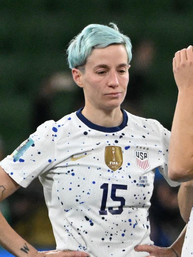 The USA has turned on Rapinoe. (Photo by WILLIAM WEST / AFP)