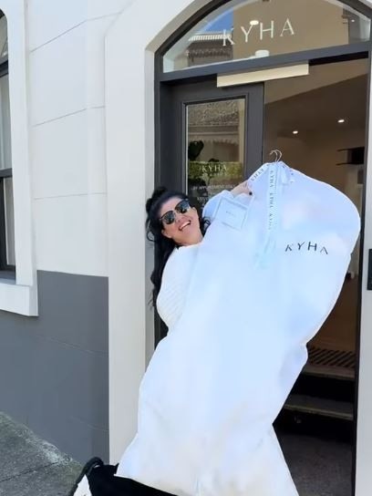 She said she cried when she picked up her gown. Picture: Supplied