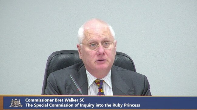 Commissioner Bret Walker SC, during the Special Commission of Inquiry into the Ruby Princess.