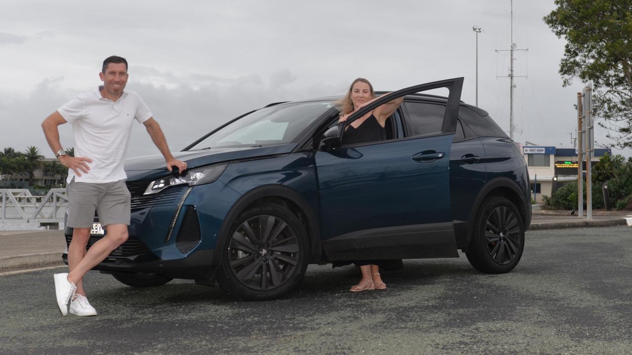 Grant and Kelly Edwards with the Peugeot 3008 GT Sport.