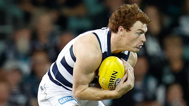 Gary Rohan struggled to get his hands on the footy against Port Adelaide. Picture: Michael Willson/AFL Photos via Getty Images