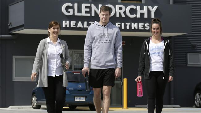 Glenorchy Health and Fitness owner Andrea Franke with trainers Mitch Hornery and Lydia Cox.