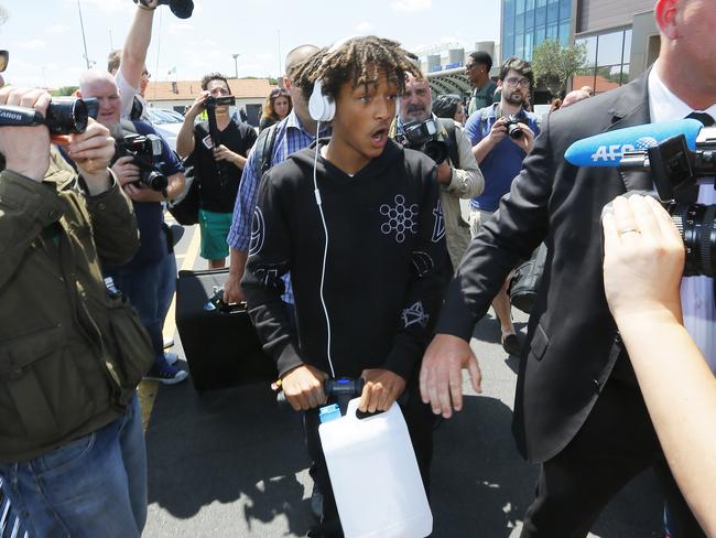 Jaden Smith arriving in Florence before the wedding.