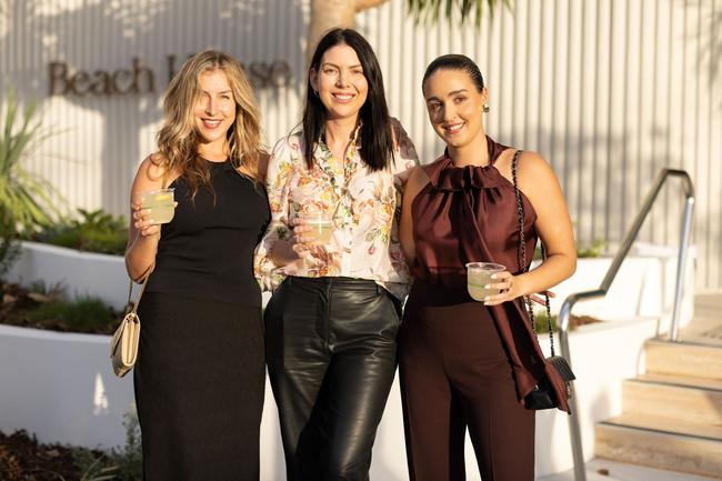 Bonnie Oliver, Allison Quinn and Sarah Andrews at the Beach House Launch, The Pulse April 18 2023. Picture: Celeste Humphrey