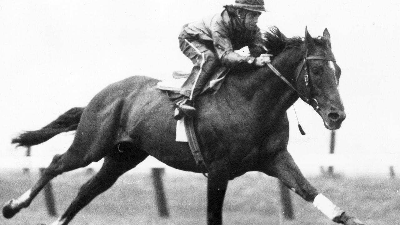 Tommy (TJ) Smith's galloper Imagele in 1973 AJC Derby file pic. sport horseracing action