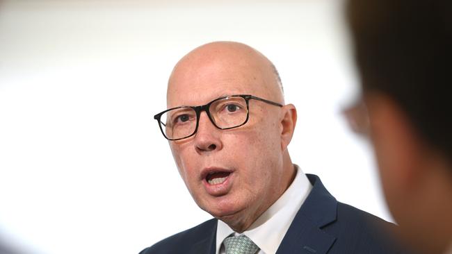 Opposition Leader Peter Dutton savaged the PM’s comments. Picture: NewsWire/John Gass