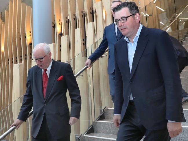 Daniel Andrews on a tour at the opening of the Orygen youth mental health centre in 2019. Picture: David Crosling