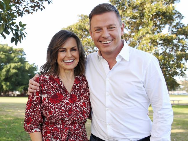 Lisa Wilkinson with Ben Fordham celebrating 10 years on Today show. Picture: Stephen Cooper