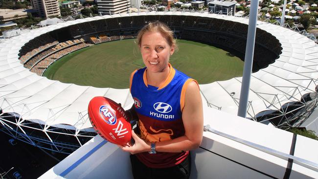 Delissa Kimmince in Brisbane Lions colours. Picture: Adam Smith