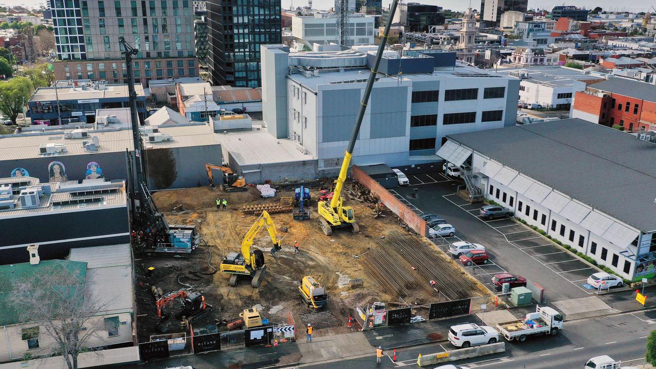 The Pitard Group’s Myers St project in July. Picture: Alan Barber