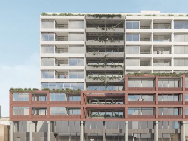 Artist's impression of Pembroke's planned build-to-rent development site at 155 Johnston Street, Fitzroy