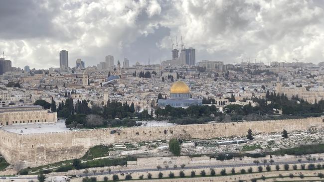 Looking back on the Old City in Jerusalem. Picture: Geoff Chambers